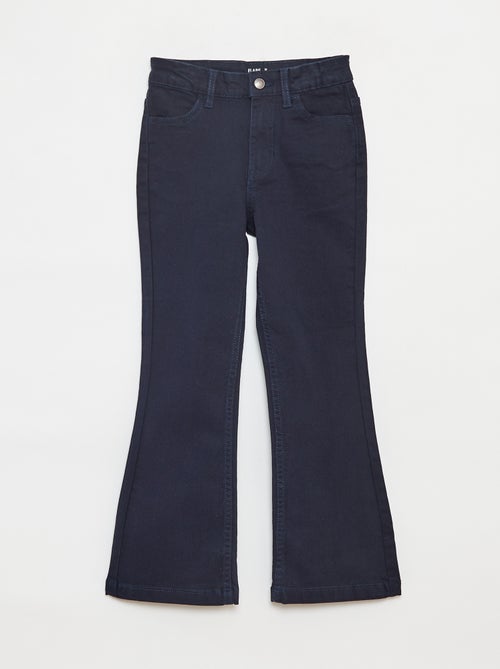 Flared broek van keperstof met verstelbare taille - Kiabi