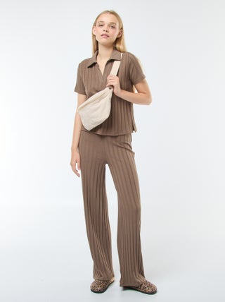 Flared broek van tricot