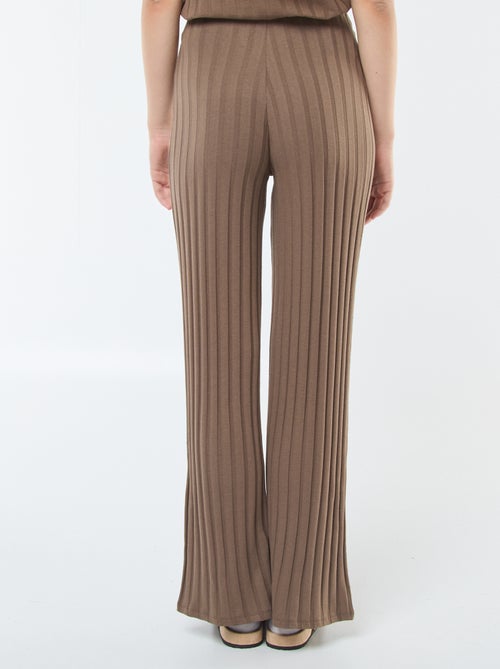 Flared broek van tricot - Kiabi