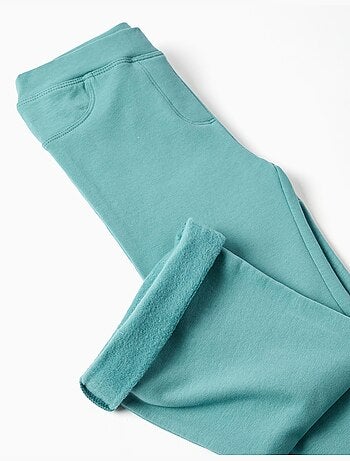 Uitlopende geborstelde jegging