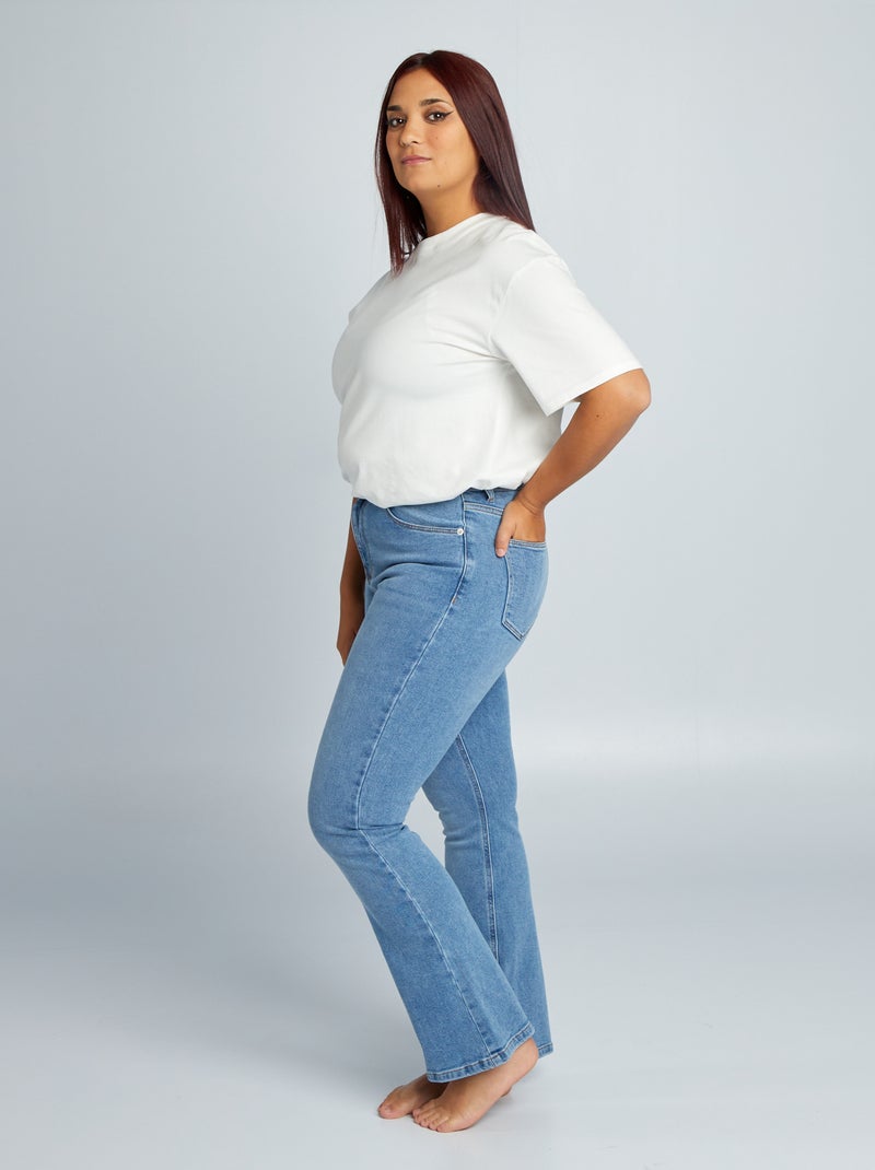 Flared jeans met 5 zakken - L28 BLAUW - Kiabi