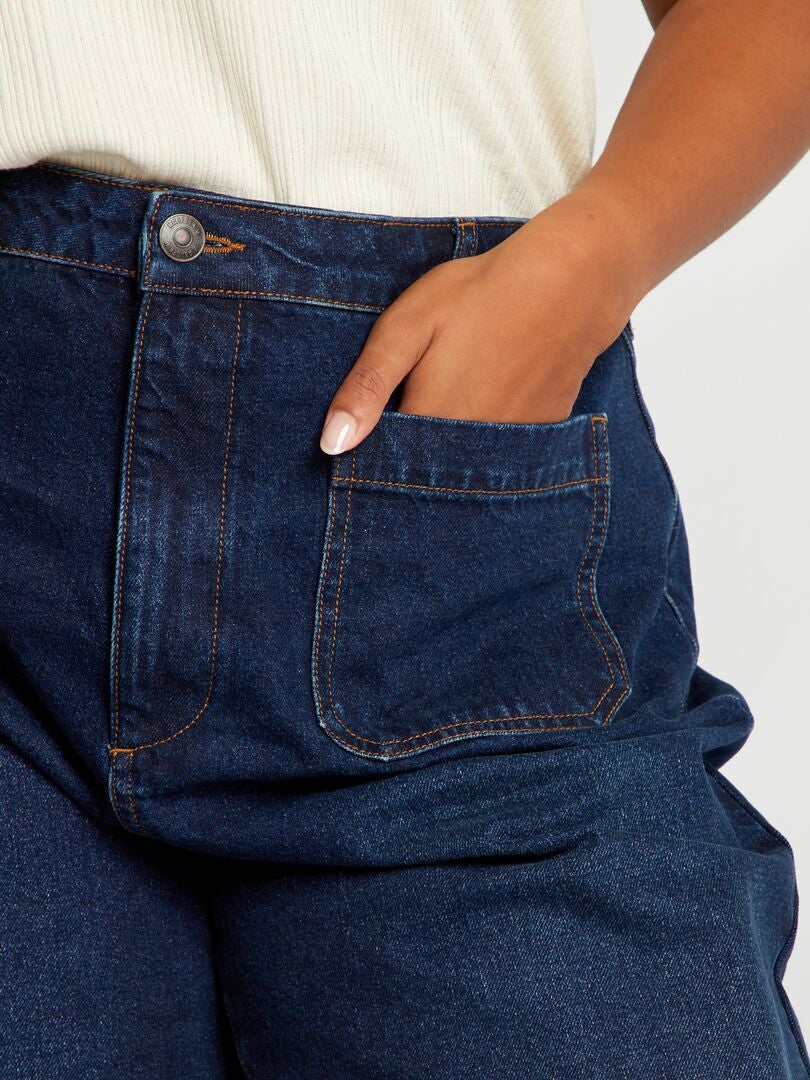 Flared jeans met hoge taille BLAUW - Kiabi