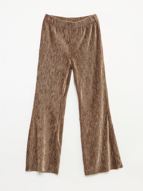 Flared legging met fluweelachtige textuur - Kiabi