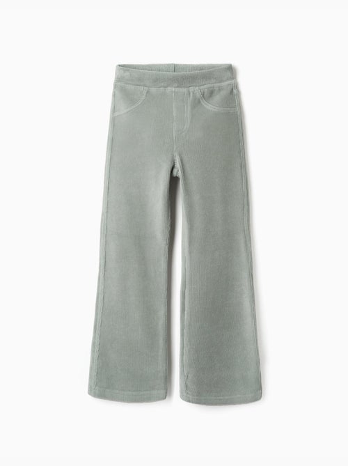Flared ribfluwelen leggings met elastische taille - Kiabi Flared ribfluwelen leggings met elastische taille - Kiabi