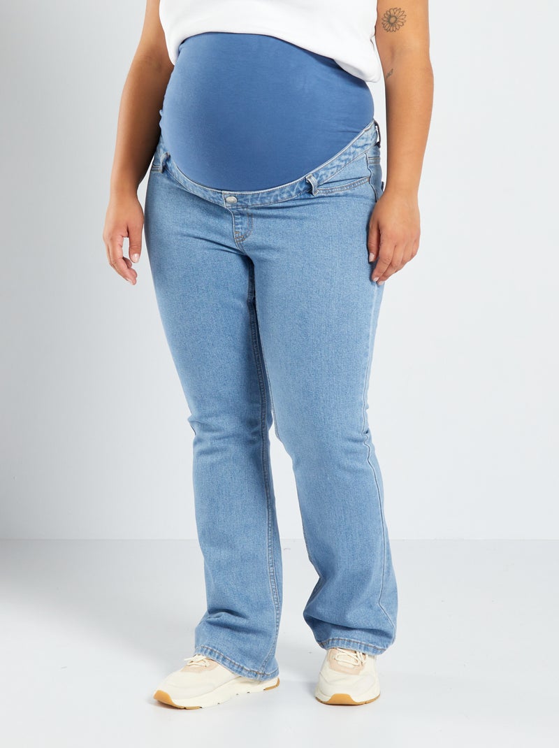 Flared zwangerschapsbroek BLAUW - Kiabi