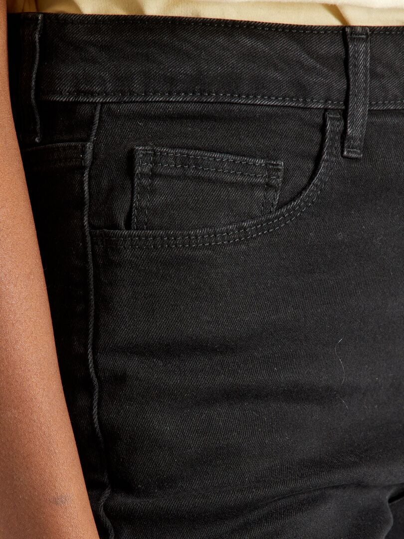Flared/bootcut jeans met hoge taille - L34 ZWART - Kiabi