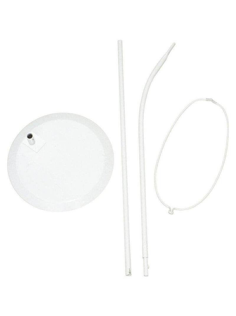 Flèche de lit sur socle rond en acier profilé - Hauteur 150 cm 'Roba' Blanc - Kiabi