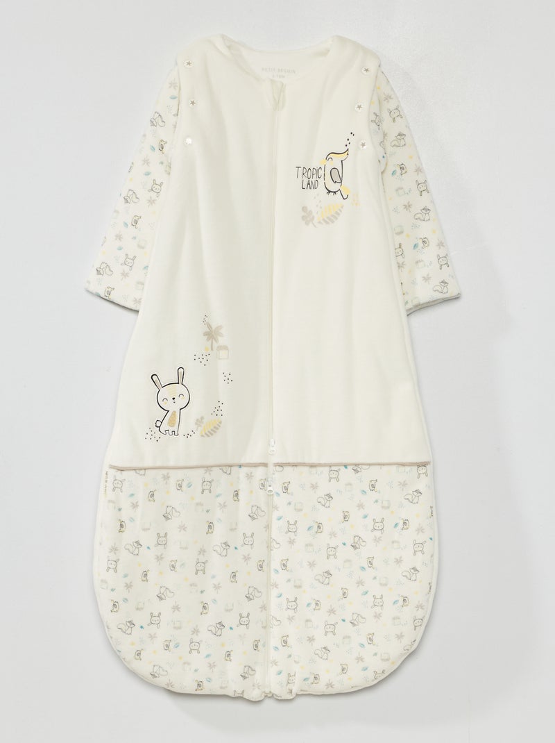 Fleece babyslaapzak 'Petit Beguin' WIT - Kiabi