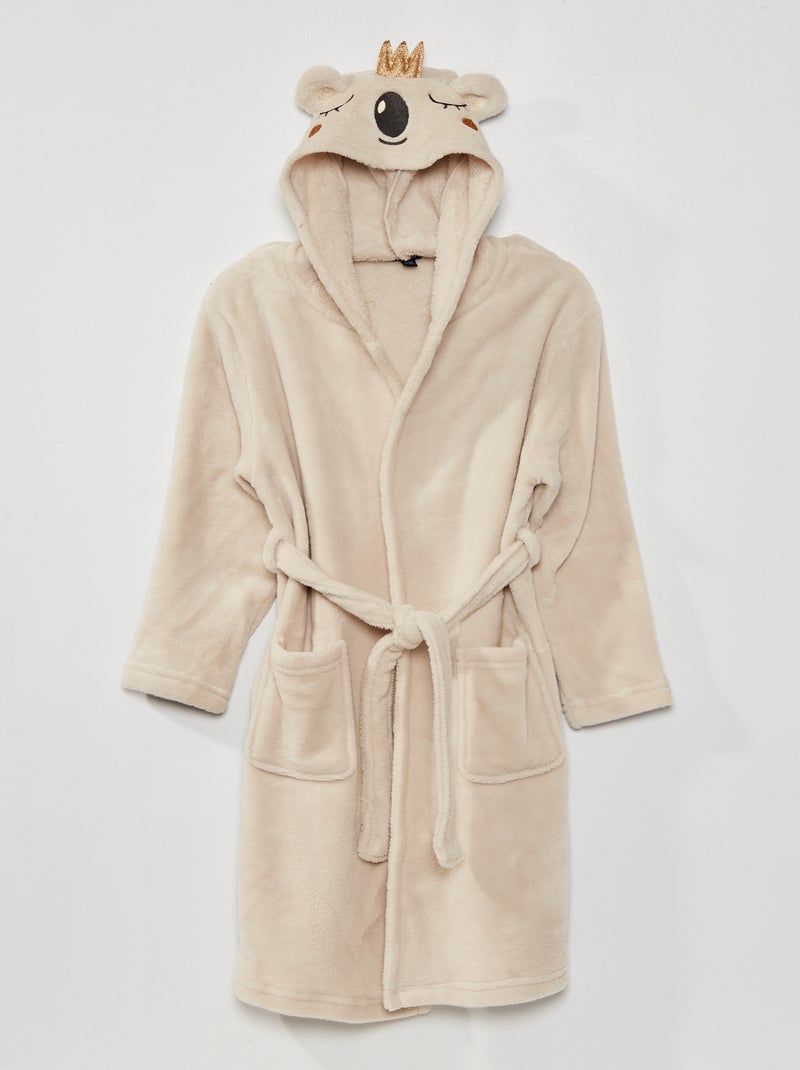 Fleece badjas in dierenthema GRIJS - Kiabi