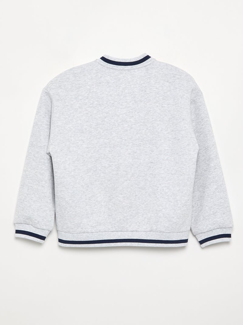 Fleece bomberjas Grijs - Kiabi