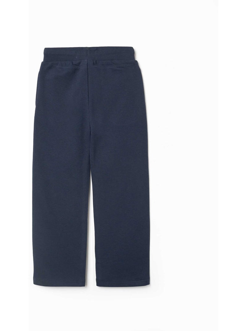 Fleece broek met trekkoord en zakken Donkerblauw - Kiabi