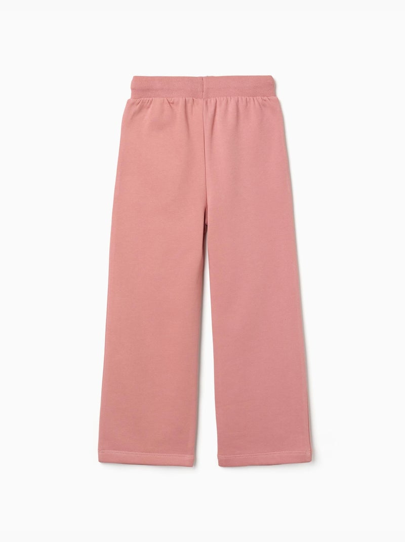Fleece broek met trekkoord en zakken Roze - Kiabi
