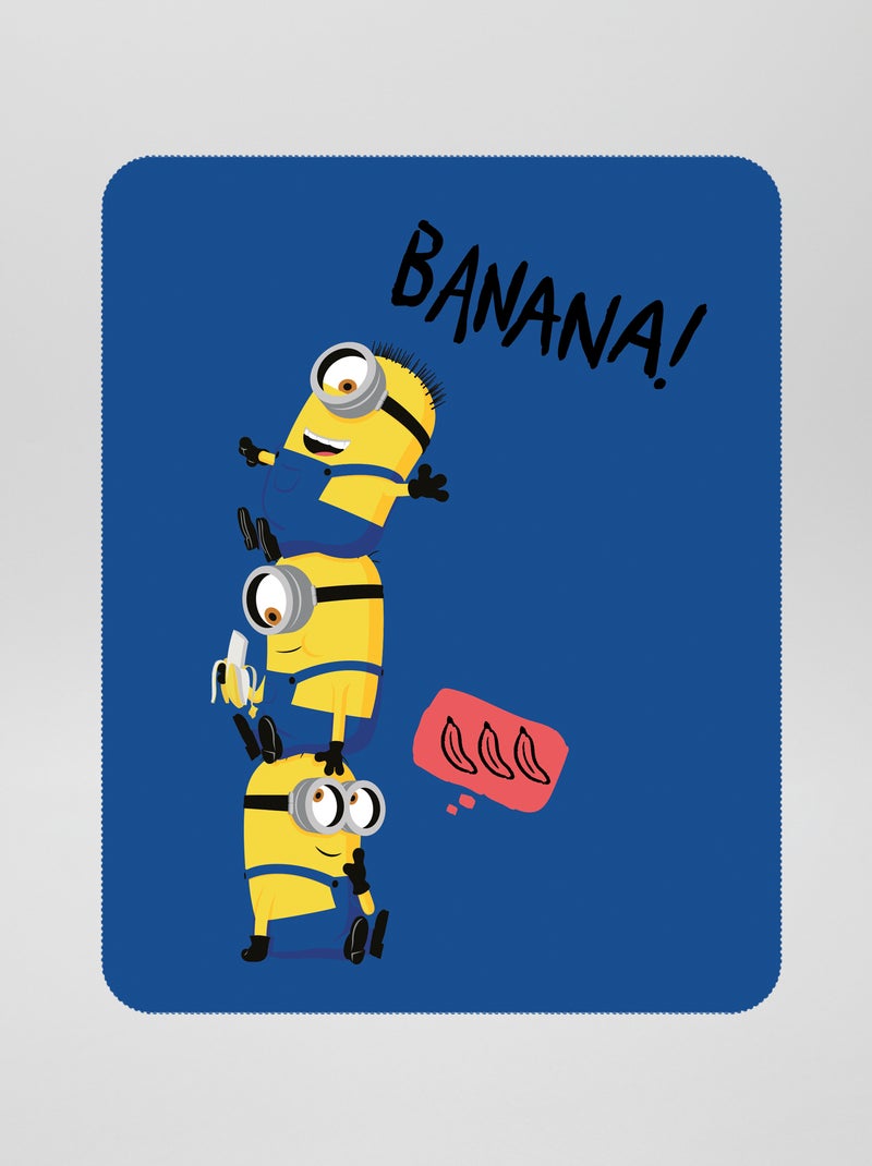 Fleece deken 'Minions' blauw - Kiabi