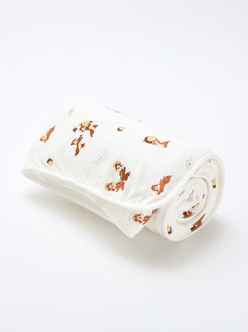 Fleece deken 'Tic en Tac' Wit - Kiabi
