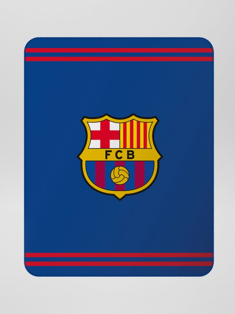 Fleece dekentje 'FC Barcelona' blauw - Kiabi