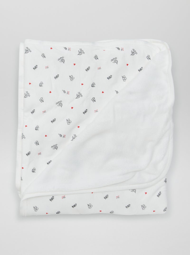 Fleece dekentje WIT - Kiabi