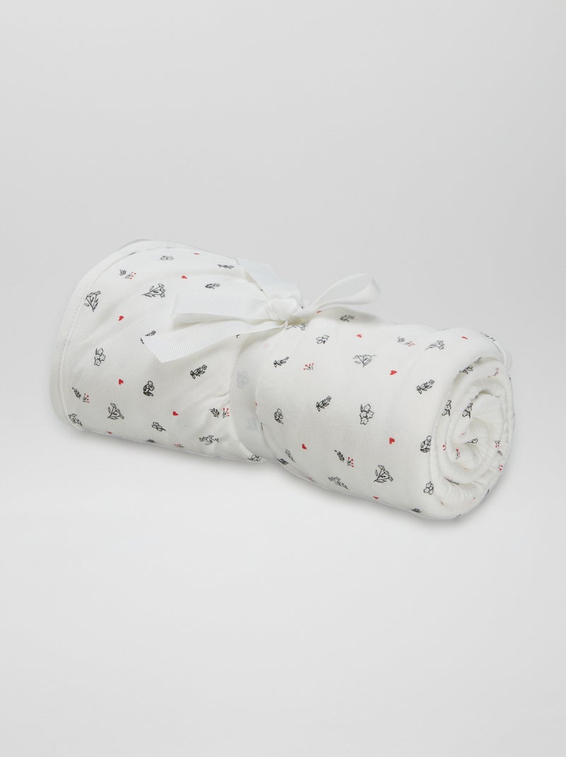Fleece dekentje WIT - Kiabi