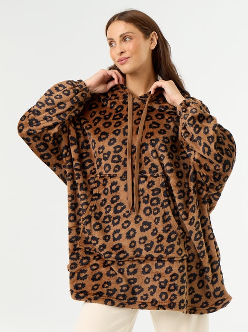 Fleece hoodie met capuchon - Kiabi