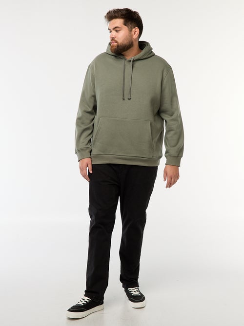 Fleece hoodie met kangoeroezak - Kiabi