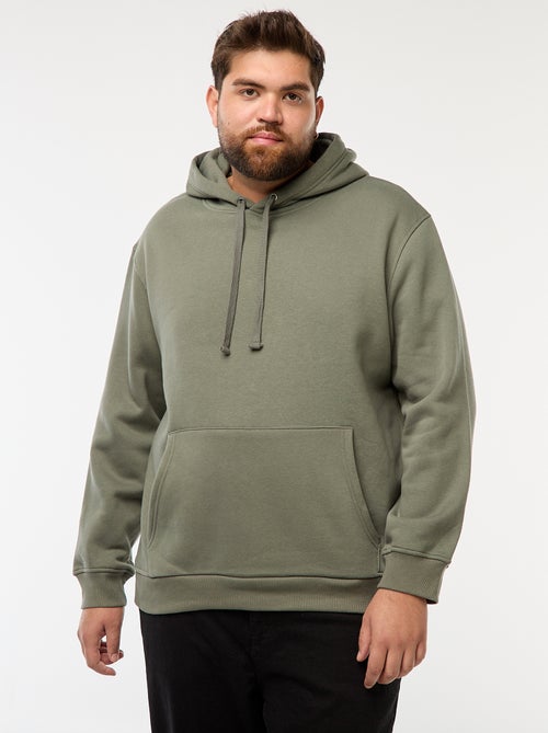 Fleece hoodie met kangoeroezak - Kiabi