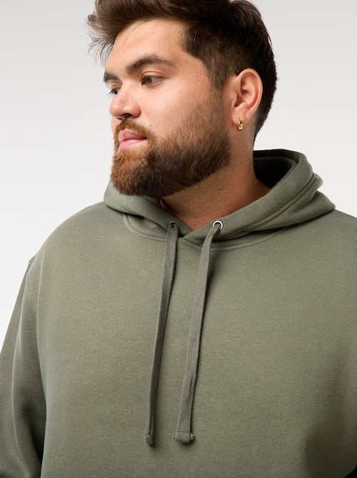 Fleece hoodie met kangoeroezak - Kiabi