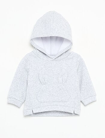 Fleece hoodie met konijnenoortjes