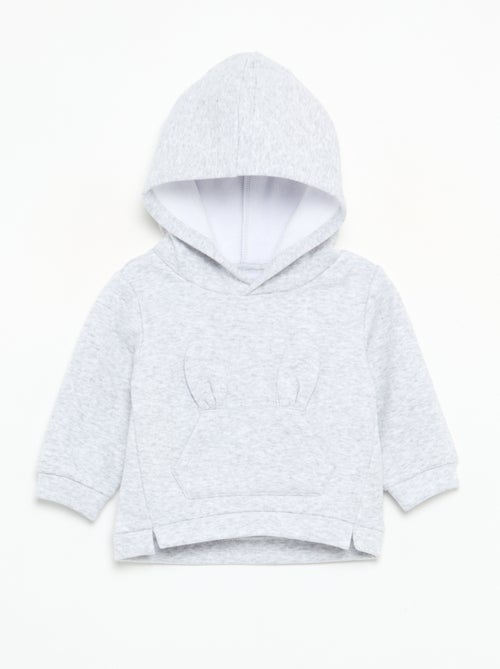 Fleece hoodie met konijnenoortjes - Kiabi Fleece hoodie met konijnenoortjes - Kiabi
