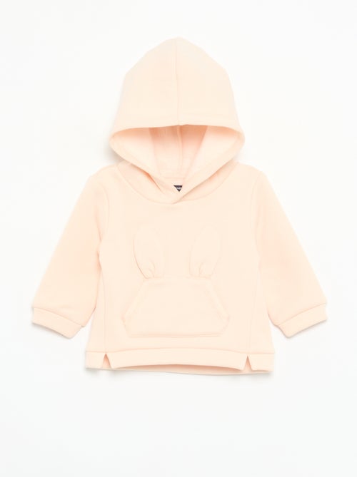 Fleece hoodie met konijnenoortjes - Kiabi Fleece hoodie met konijnenoortjes - Kiabi