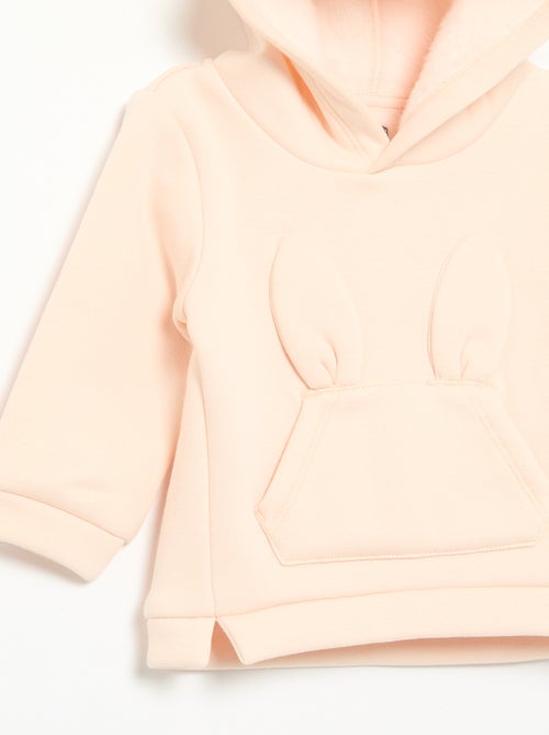 Fleece hoodie met konijnenoortjes - Kiabi Fleece hoodie met konijnenoortjes - Kiabi