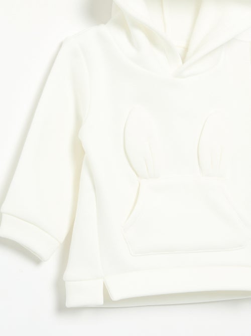 Fleece hoodie met konijnenoortjes - Kiabi Fleece hoodie met konijnenoortjes - Kiabi