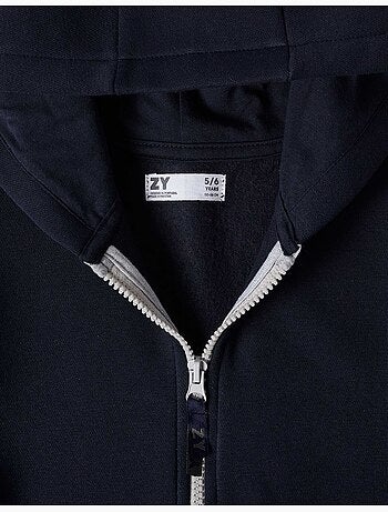 Fleece jas met capuchon en geruwde voering