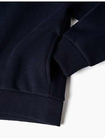Fleece jas met capuchon en geruwde voering