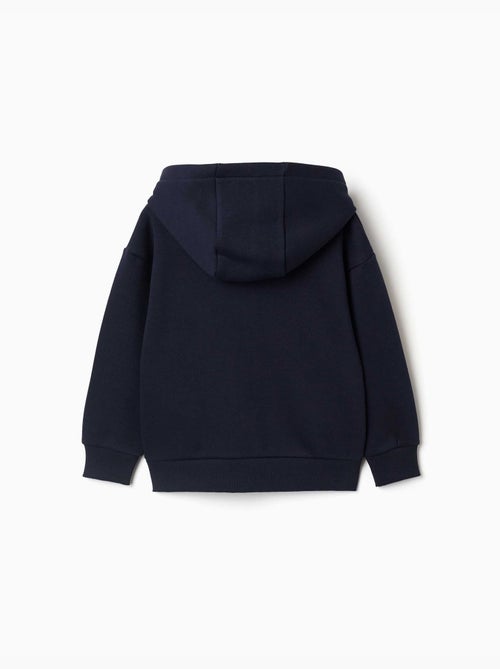 Fleece jas met capuchon en geruwde voering - Kiabi