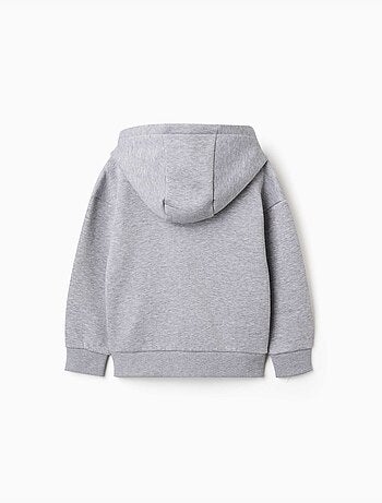 Fleece jas met capuchon en geruwde voering
