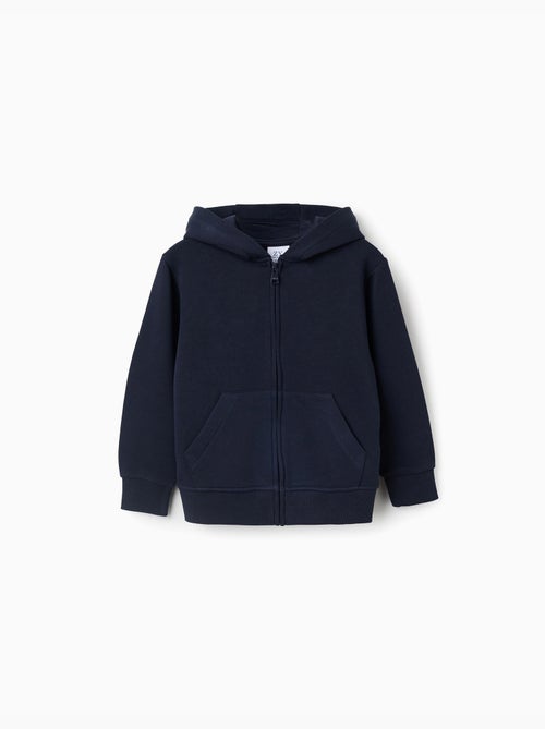 Fleece jas met capuchon en zakken - Kiabi Fleece jas met capuchon en zakken - Kiabi