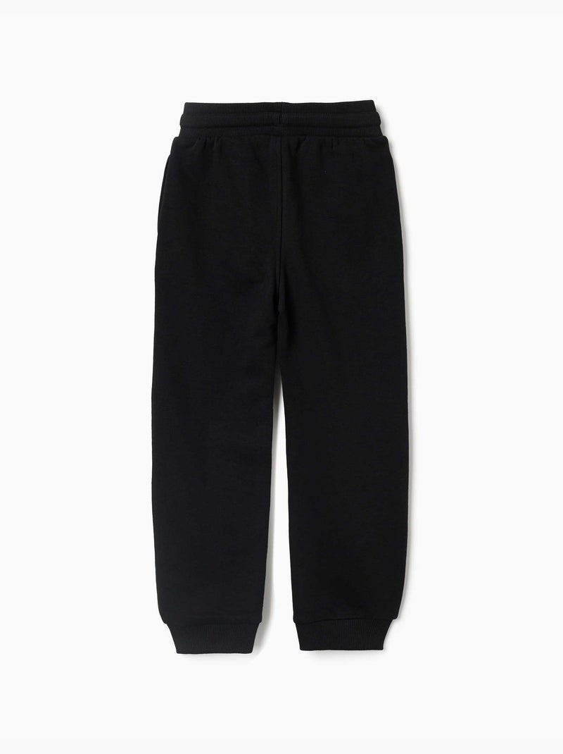 Fleece joggers met glow-in-the-dark print Zwart Zwart - Kiabi