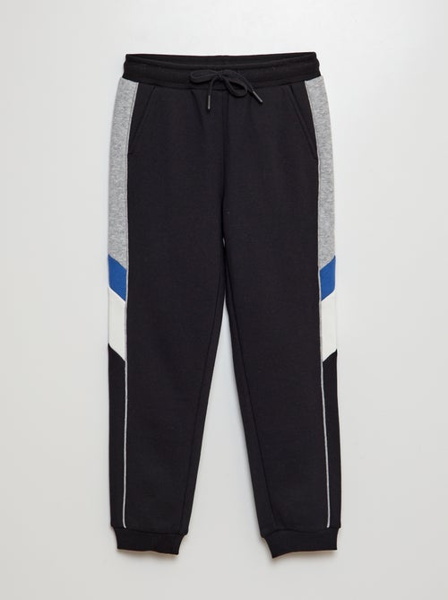 Fleece joggingbroek met colorblock-patroon - Kiabi