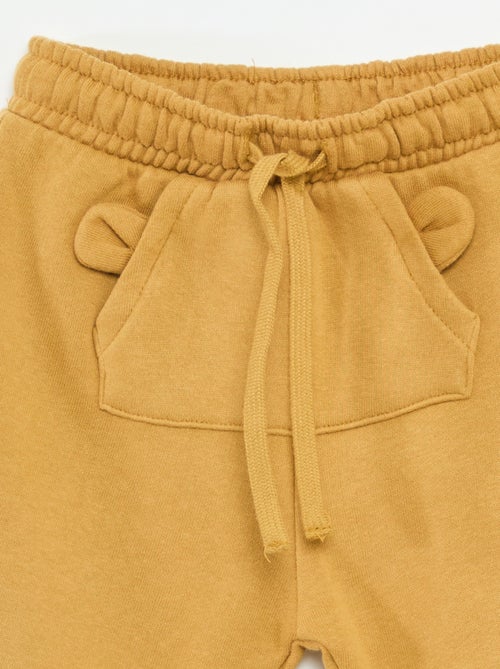 Fleece joggingbroek met kangoeroezak met oortjes - Kiabi