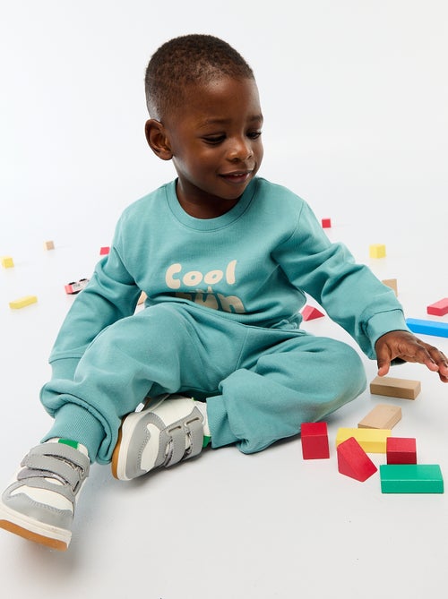 Fleece joggingbroek met kangoeroezak met oortjes - Kiabi