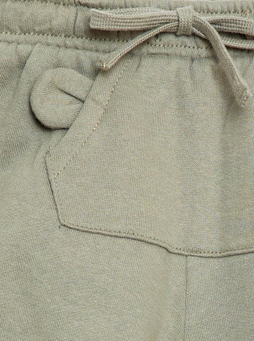 Fleece joggingbroek met kangoeroezak met oortjes - Kiabi