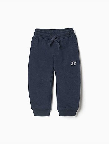 Fleece joggingbroek met trekkoord en print