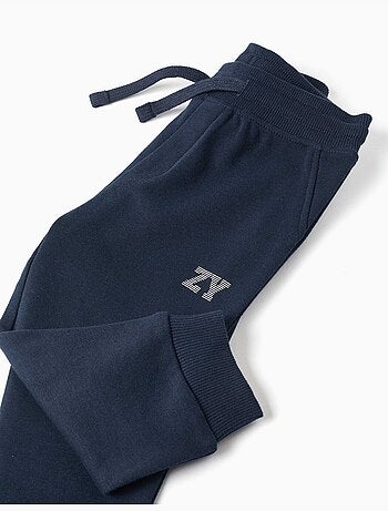 Fleece joggingbroek met trekkoord en print