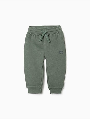 Fleece joggingbroek met trekkoord en print