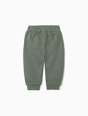 Fleece joggingbroek met trekkoord en print