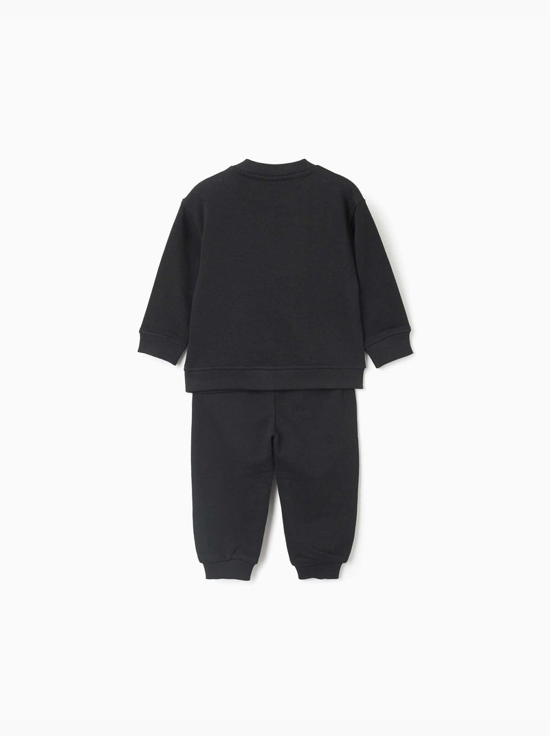 Fleece joggingpak met glow-in-the-dark print Zwart Zwart - Kiabi