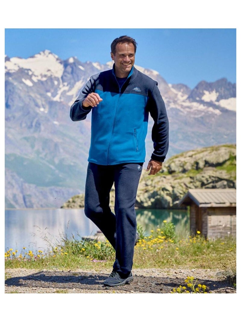 Fleece joggingpak mountain sport - atlas for men Marineblauw - Kiabi
