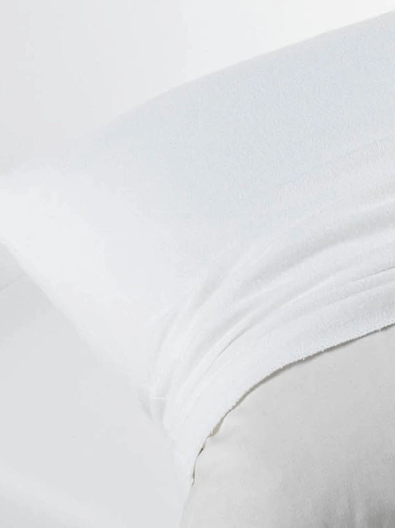 Fleece kussenbeschermer 100% katoen Wit - Kiabi