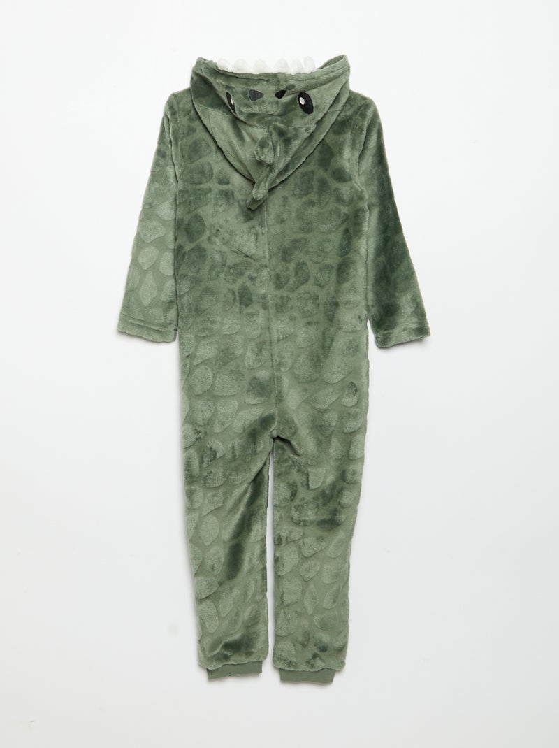 Fleece nachtpyjama Kaki - Kiabi