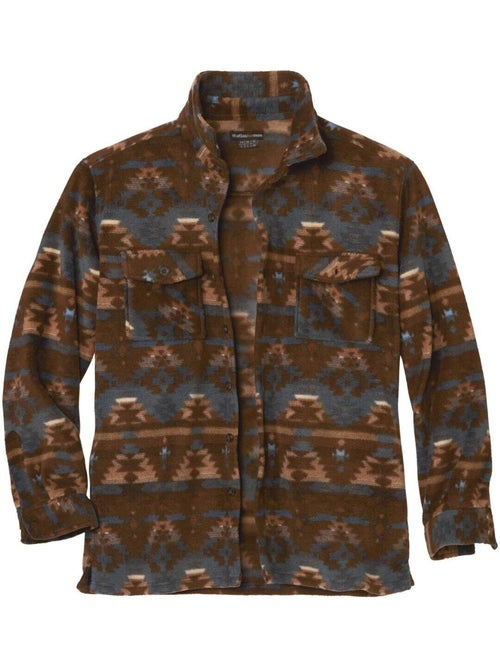 Fleece overhemdjack met Azteekse motieven - ATLAS FOR MEN - Kiabi