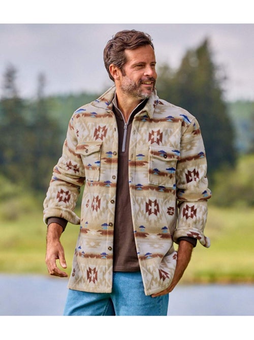 Fleece overshirt met Navajo-motieven - ATLAS FOR MEN - Kiabi